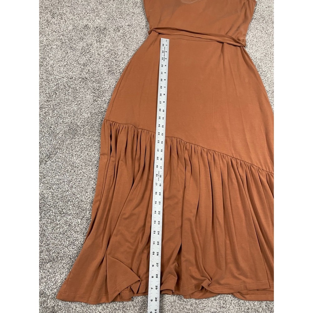 Banana Republic Dress Womens Small Orange Tank Midi Modal Belted Boho Beach NEW - Picture 11 of 11